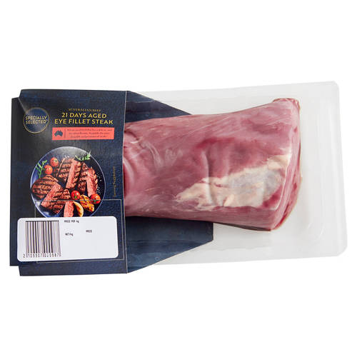 Beef Eye Fillet Steak Aged 21 Days Product Image Front shot 01